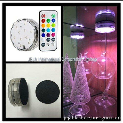 4 Pack LED RGB Submersible Floralyte W/Remote Cont. 10 Tricolor LED's Per Base